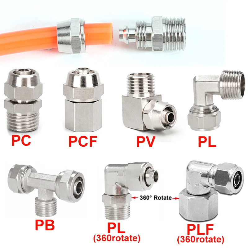 Compression Fitting Brass - Acessórios pneumáticos de cobre encaixe de