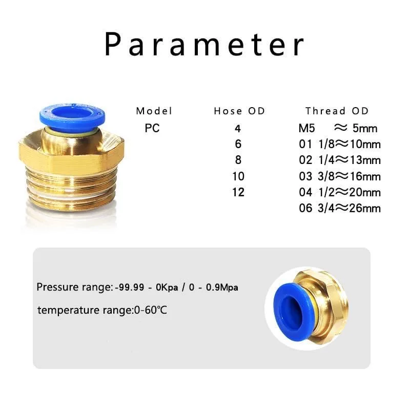 10/50 peças conector de ar de  - Compression Fitting Brass avaliação e preço